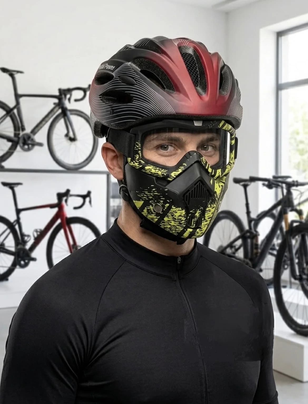 Velosiped və motosikl üçün dəbilqə və qoruyucu maska dəst 34004258
