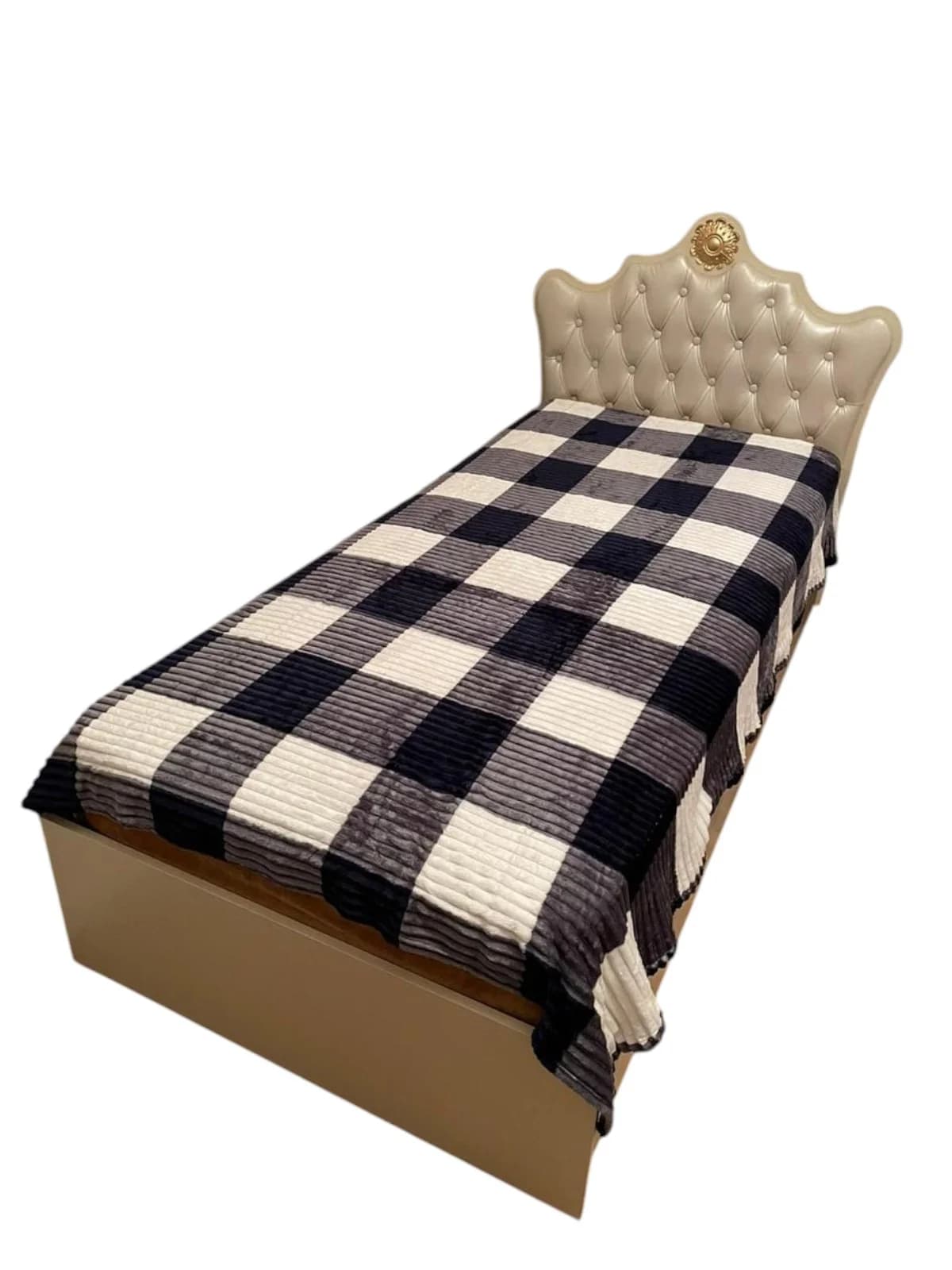 Yataq örtüyü Bamboo model 13.12, yaz-yay-payız fəsilli, kletka naxışlı, yeni model - GS_1_013