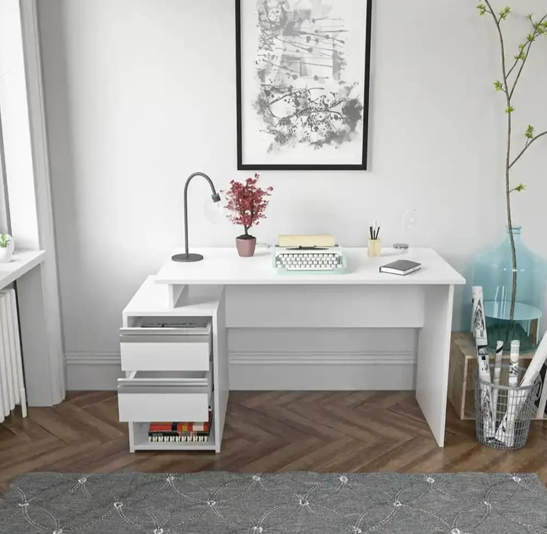 Yazı masası SO91, laminat, 130x60x74 sm, ağ