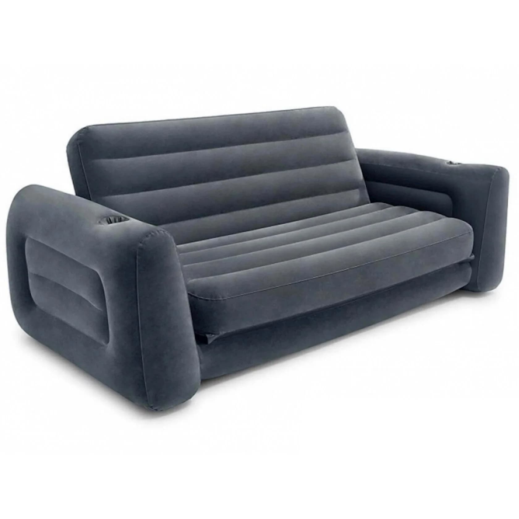 İki nəfərli şişirdilmiş divan- transformer Intex Pull-Out Sofa 66552, qara, 203x224x66 sm