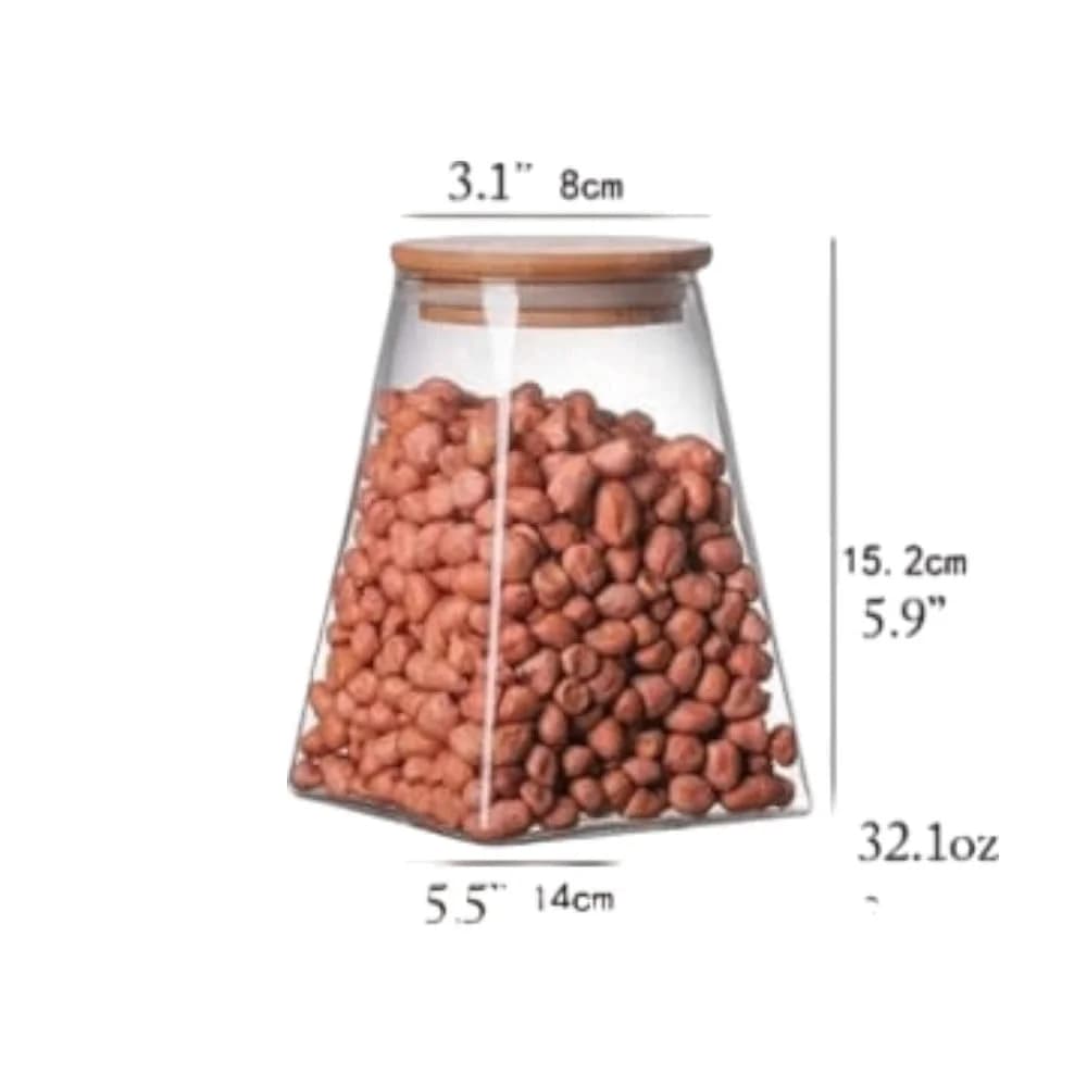 Ədviyyatlar üçün banka dəsti, şüşə, 4 ölçü, 950 ml - grnsmehsul153