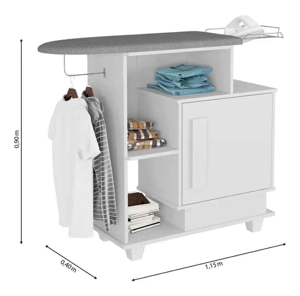 Ütü masası SO038, ağ, laminat, 40x115 sm — изображение 2