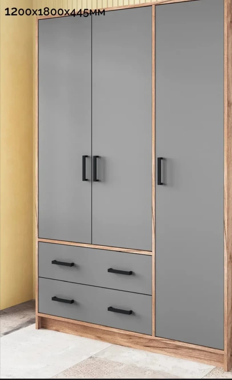 Döşəməüstü dolab SO0040, laminat, 120x180x45 sm, boz/qəhvəyi