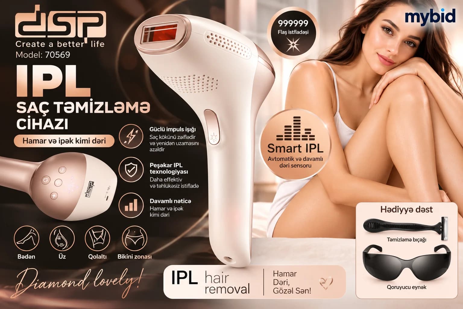 DSP IPL 70569 Lazer Epilyasiya Cihazı