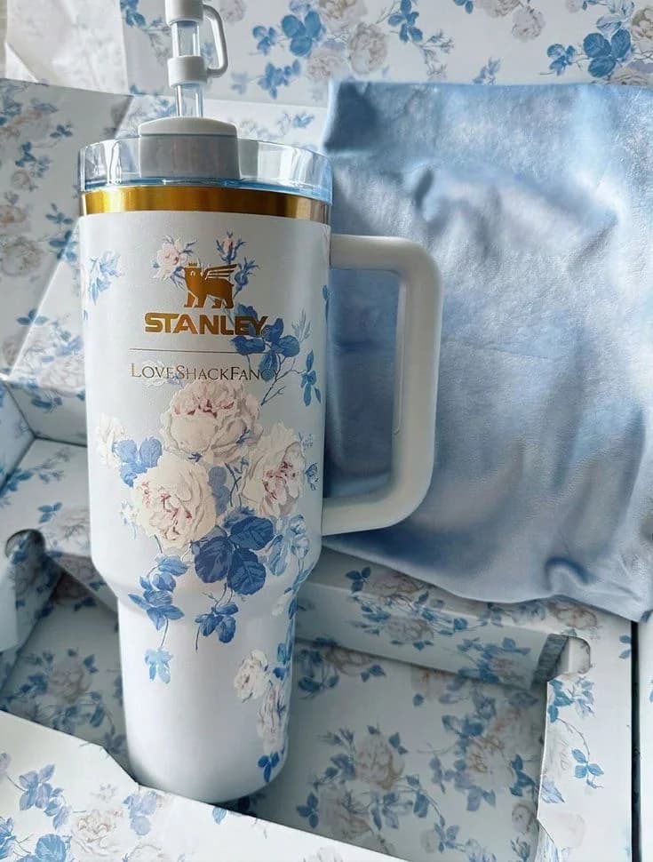 Termos Stanley Quencher H20 Tumbler, paslanmayan polad, mavi, 1180 ml