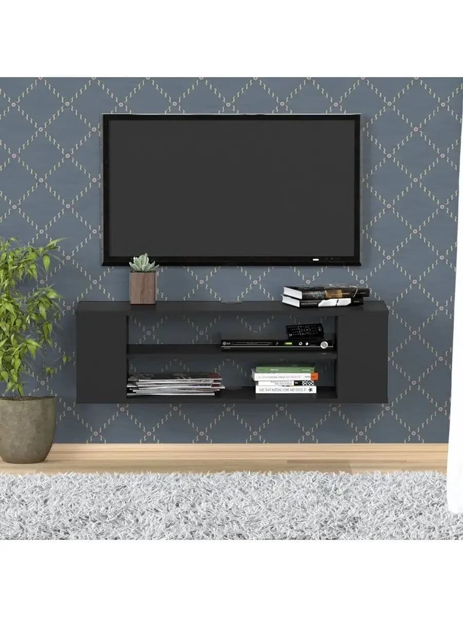 TV üçün tumba 23, laminat, antrasit, 30.1х28.8х100 sm — изображение 2