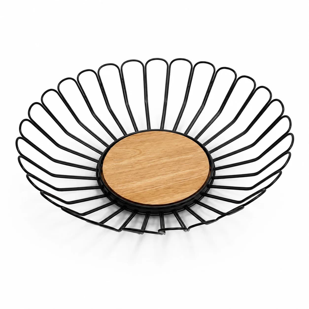 Meyvə qabı 2752678, metal/taxta, qara