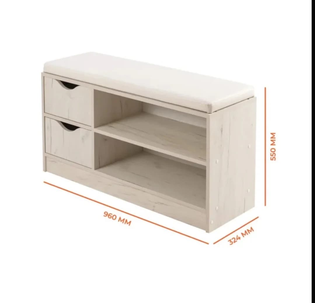 Tumba SO 006, laminat, ağ, 55х96х32 sm — изображение 6
