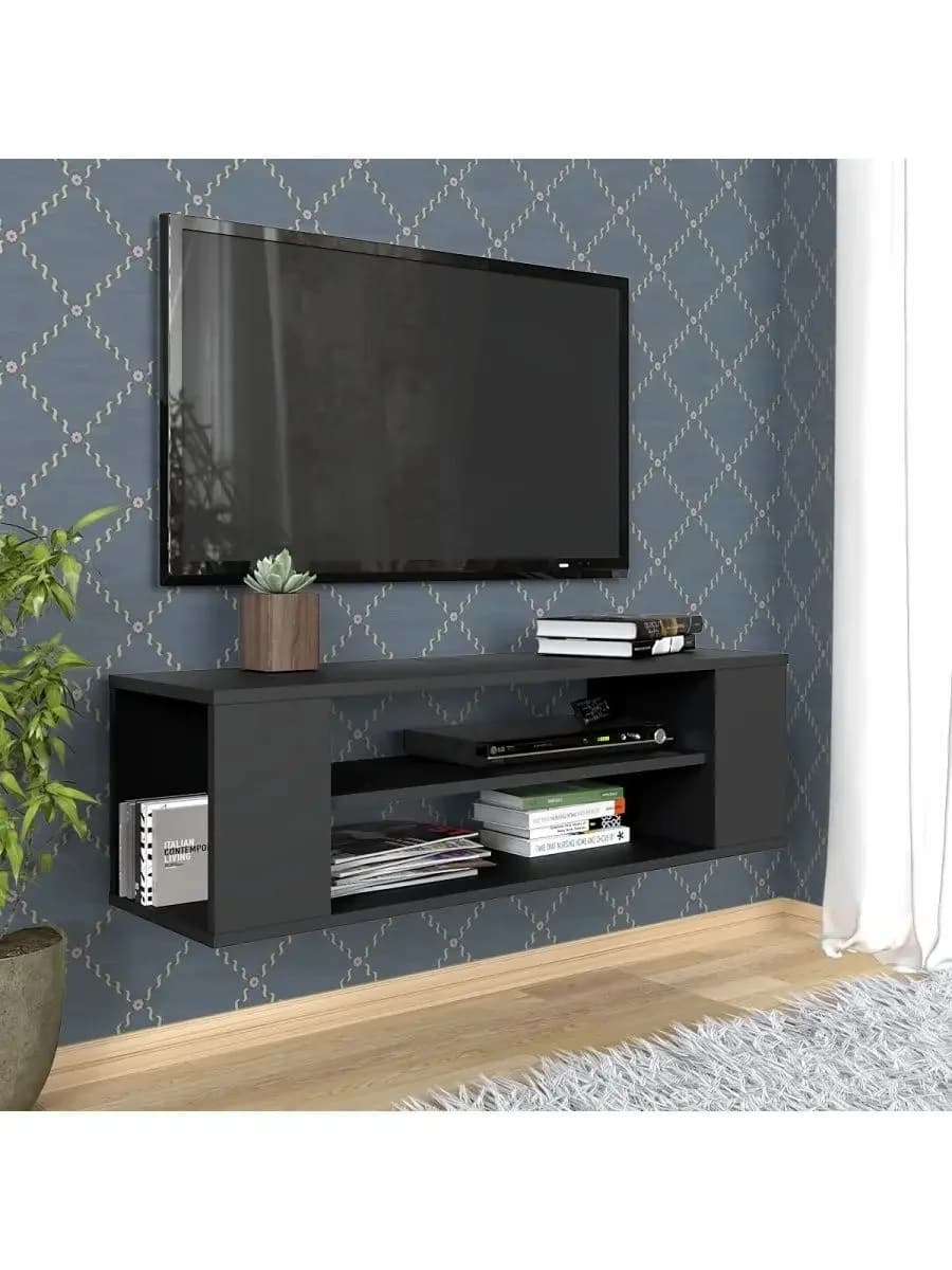 TV üçün tumba 23, laminat, antrasit, 30.1х28.8х100 sm — изображение 3
