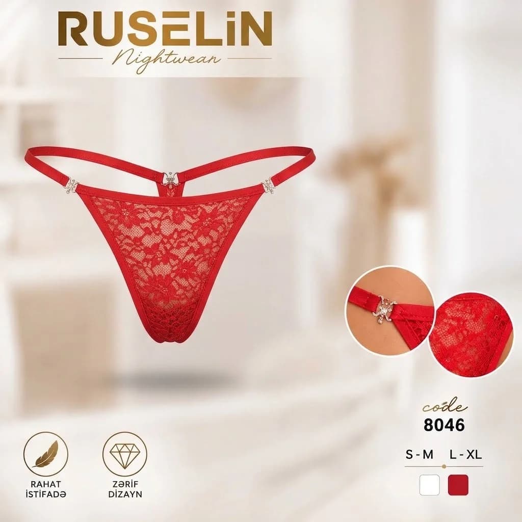 Qadın tumanı 8046, tanqa, qırmızı, gipür, ölçü S