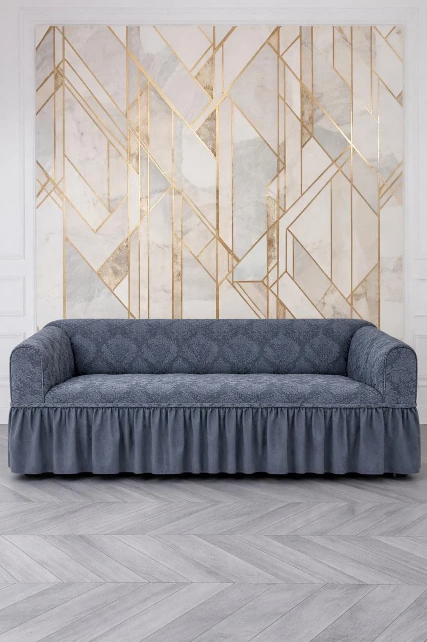 Örtük divan üçün, jakarlı, boz - Gstore 80