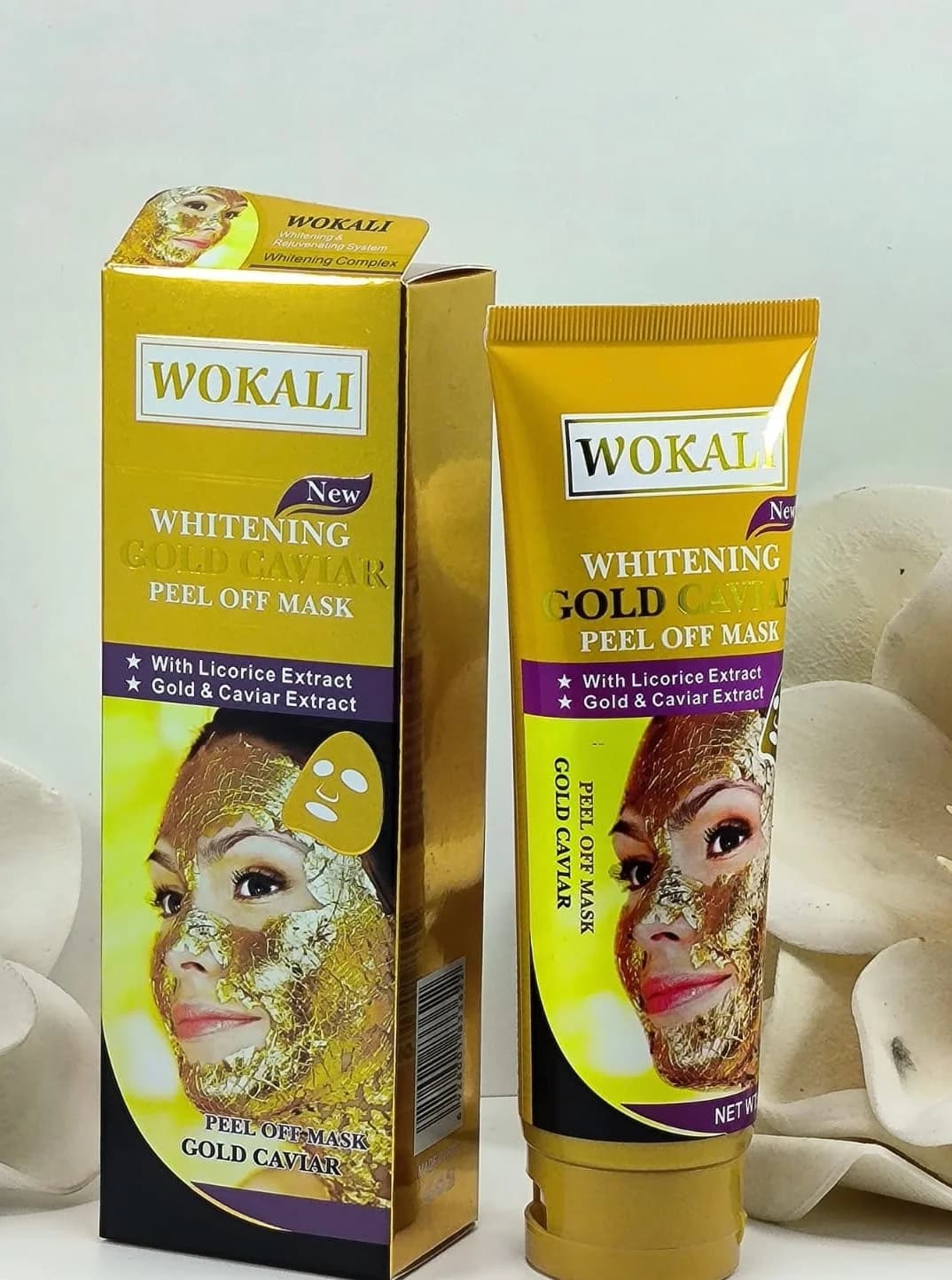 Ağardıcı üz maskası Wokali Gold 50 ml