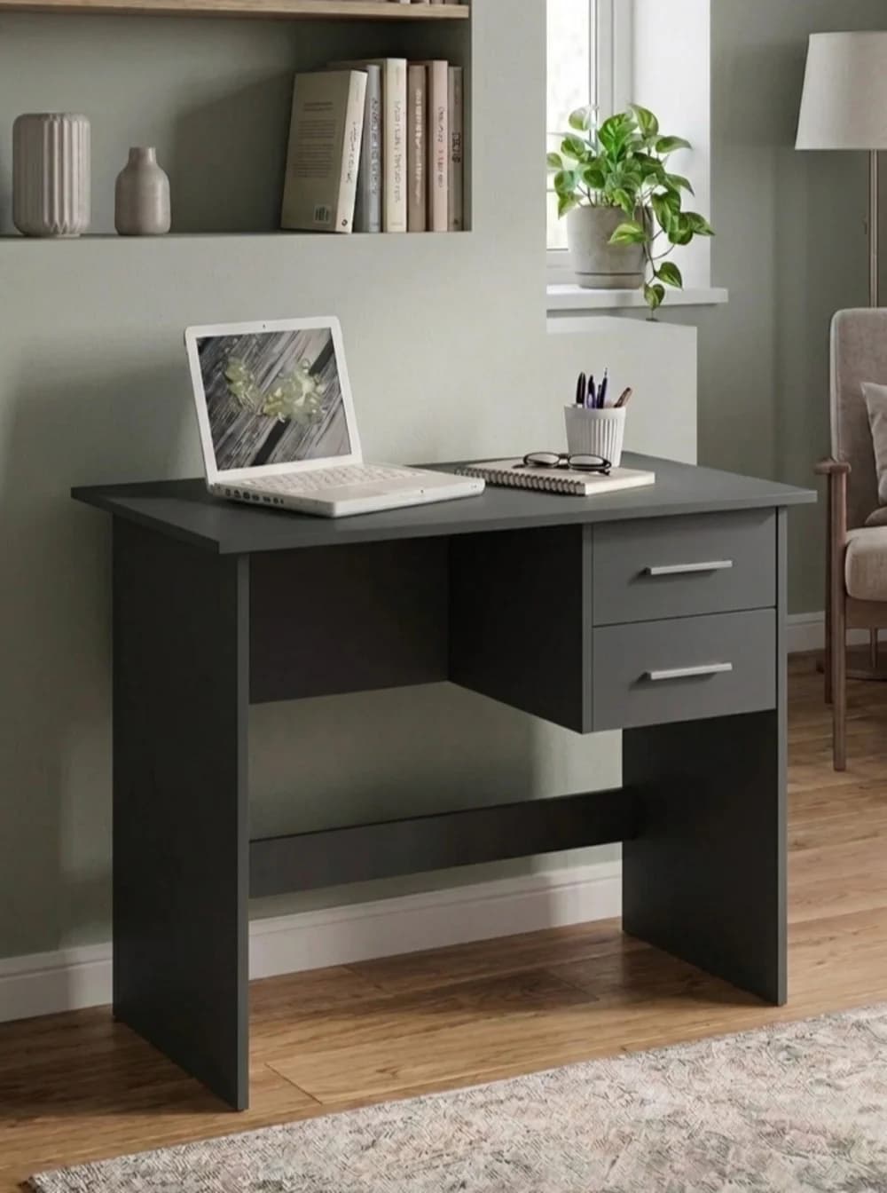 Yazı masası MB 10, Antrasit, laminat, 110x75x50 sm