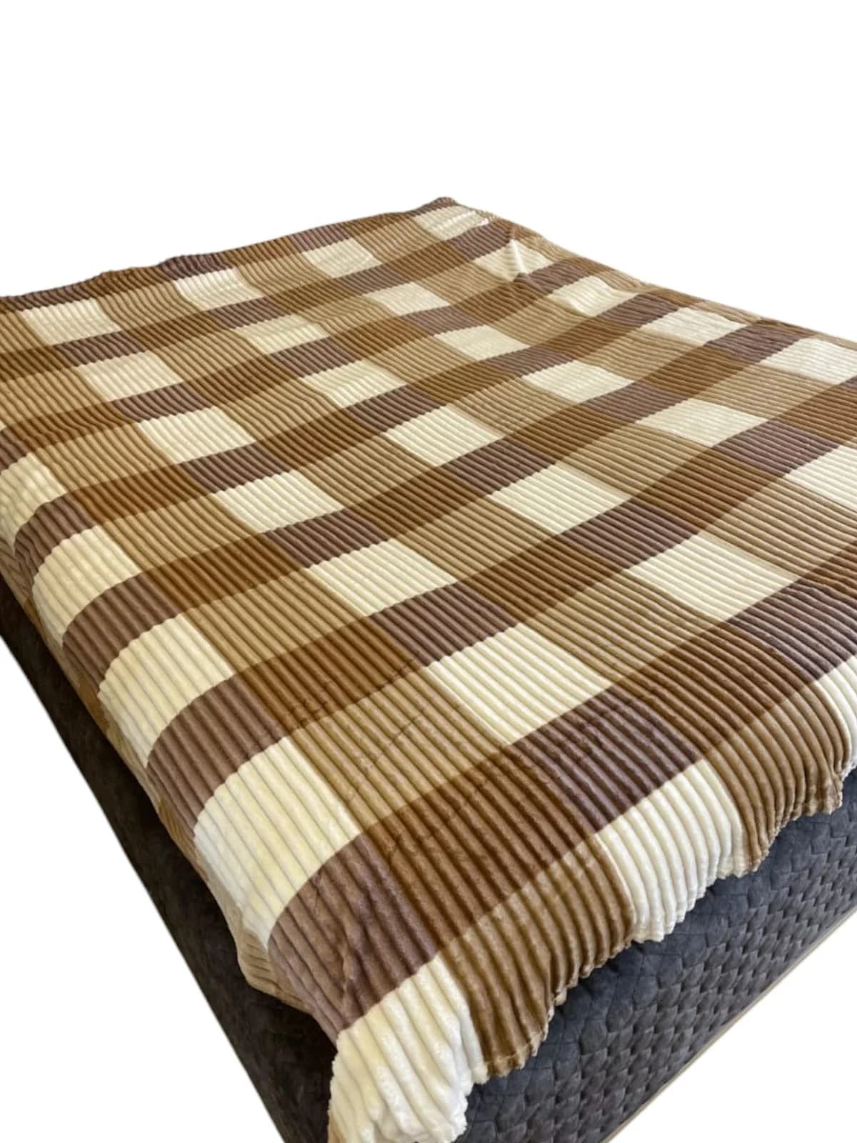 Yataq örtüyü Bamboo model 13.21, yeni model, yaz-yay-payız fəsilli, kletka (şahmat) naxışlı, Bamboo materiallı - GS_1_022