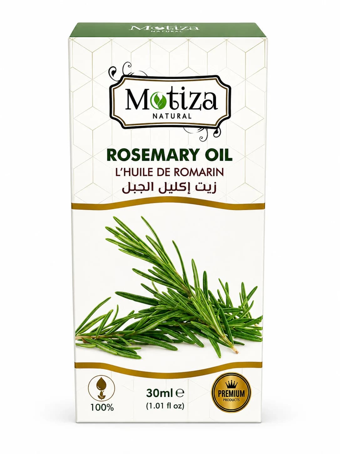 Kosmetik yağ Motiza Natural Rosemary Oil, 30 ml