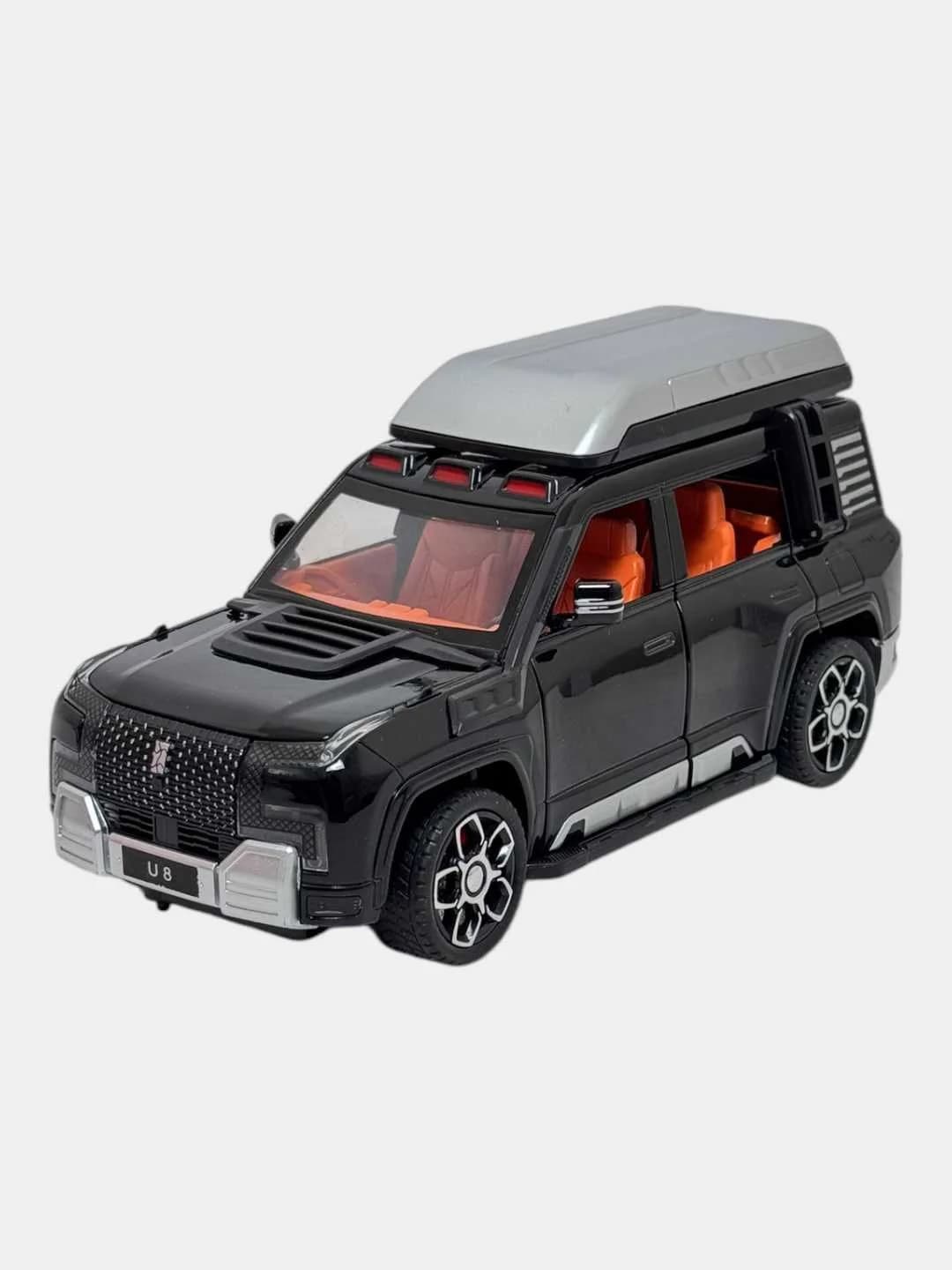 Avtomobil U 8 1:24 2432B, metal, qara