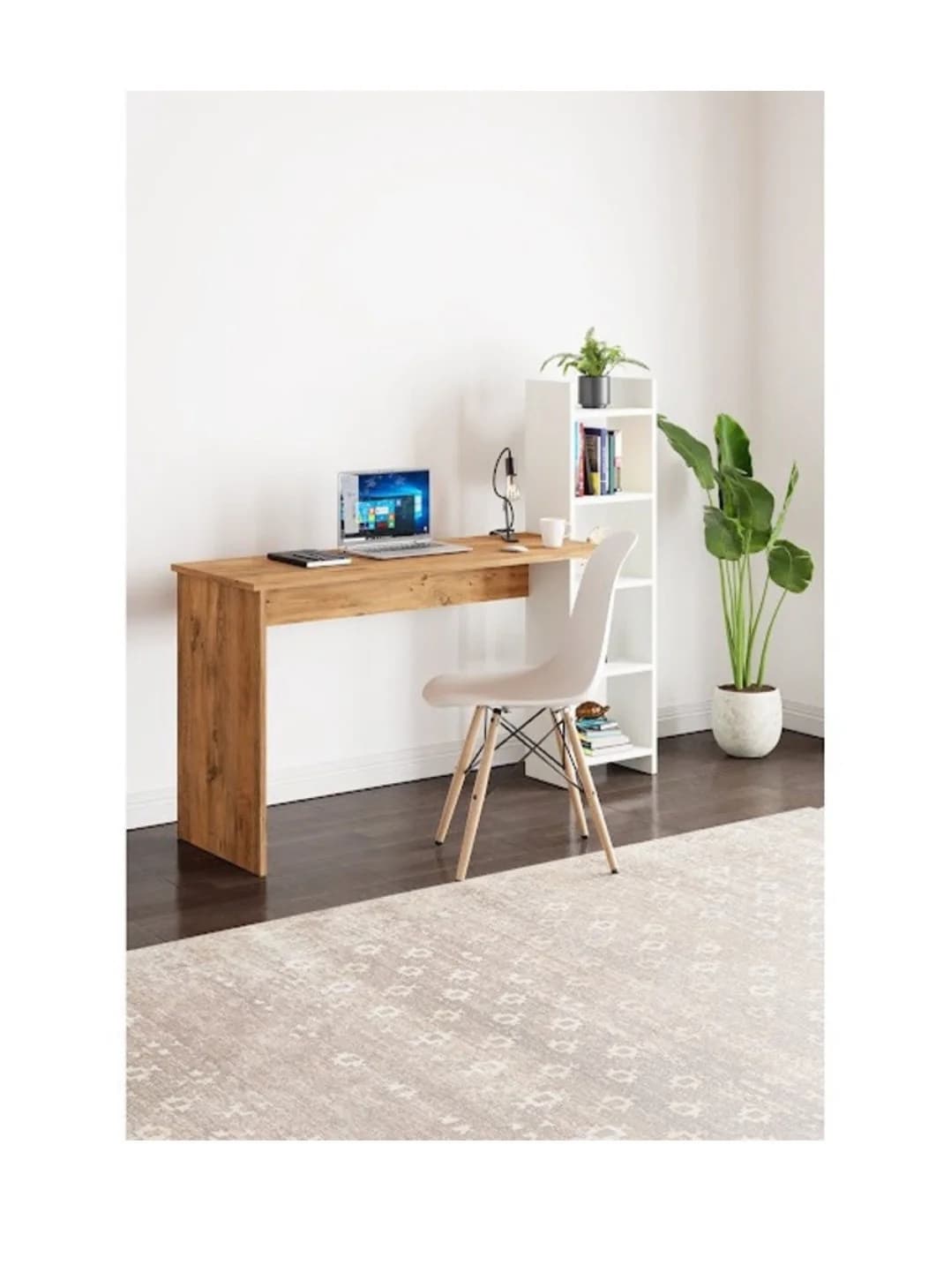 Yazı masası SO15, laminat, ağ/qəhvəyi, 150x45x120 sm — изображение 2