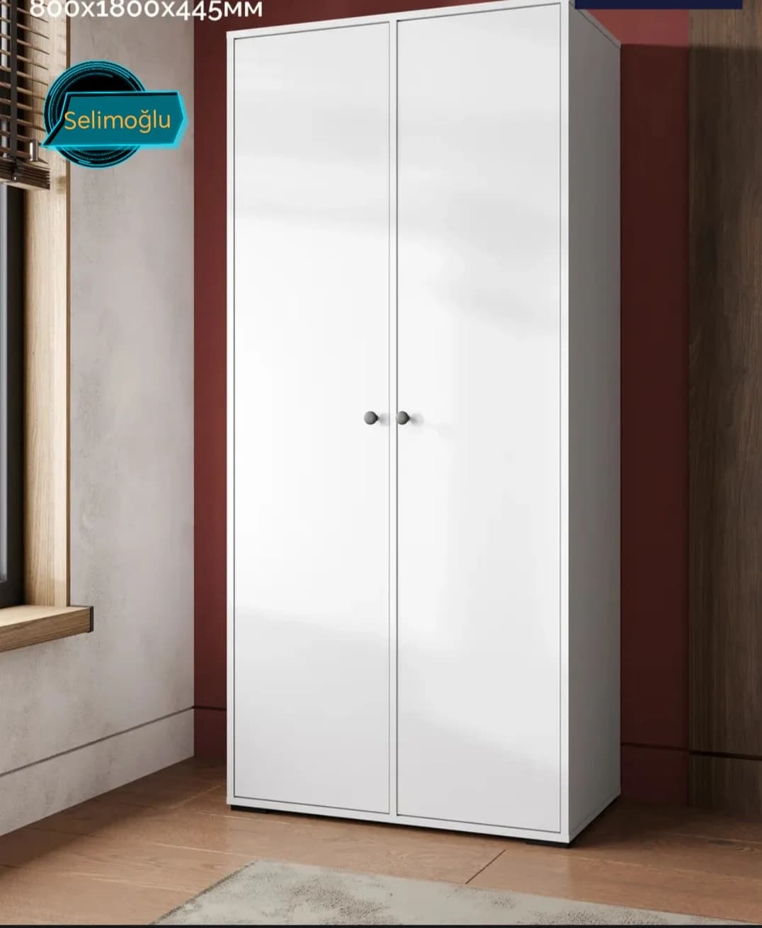 Şkaf S0189, laminat, 180x44.5x80 sm