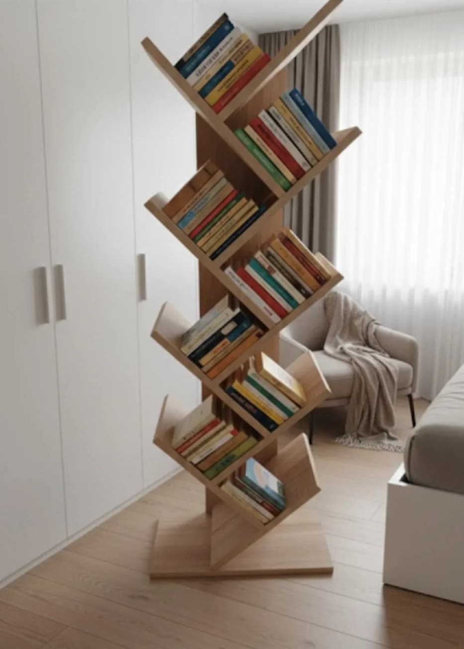 Kitab rəfi 1, laminat, 140x50x25 sm