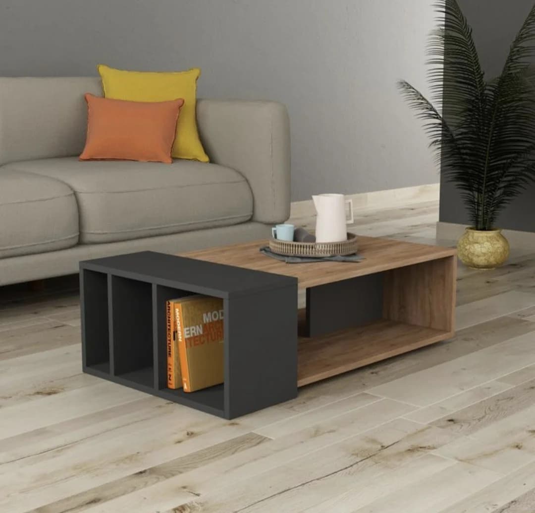 Jurnal masası 75886658, laminat, antrasit/woton, 90x60x45 sm