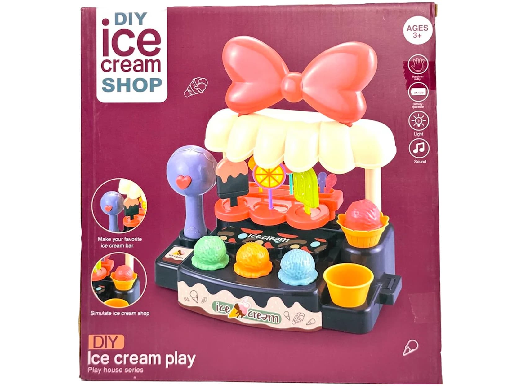 Oyun dəsti DIY Ice Cream Shop QY001A-4, 3+ yaş — şəkil 2