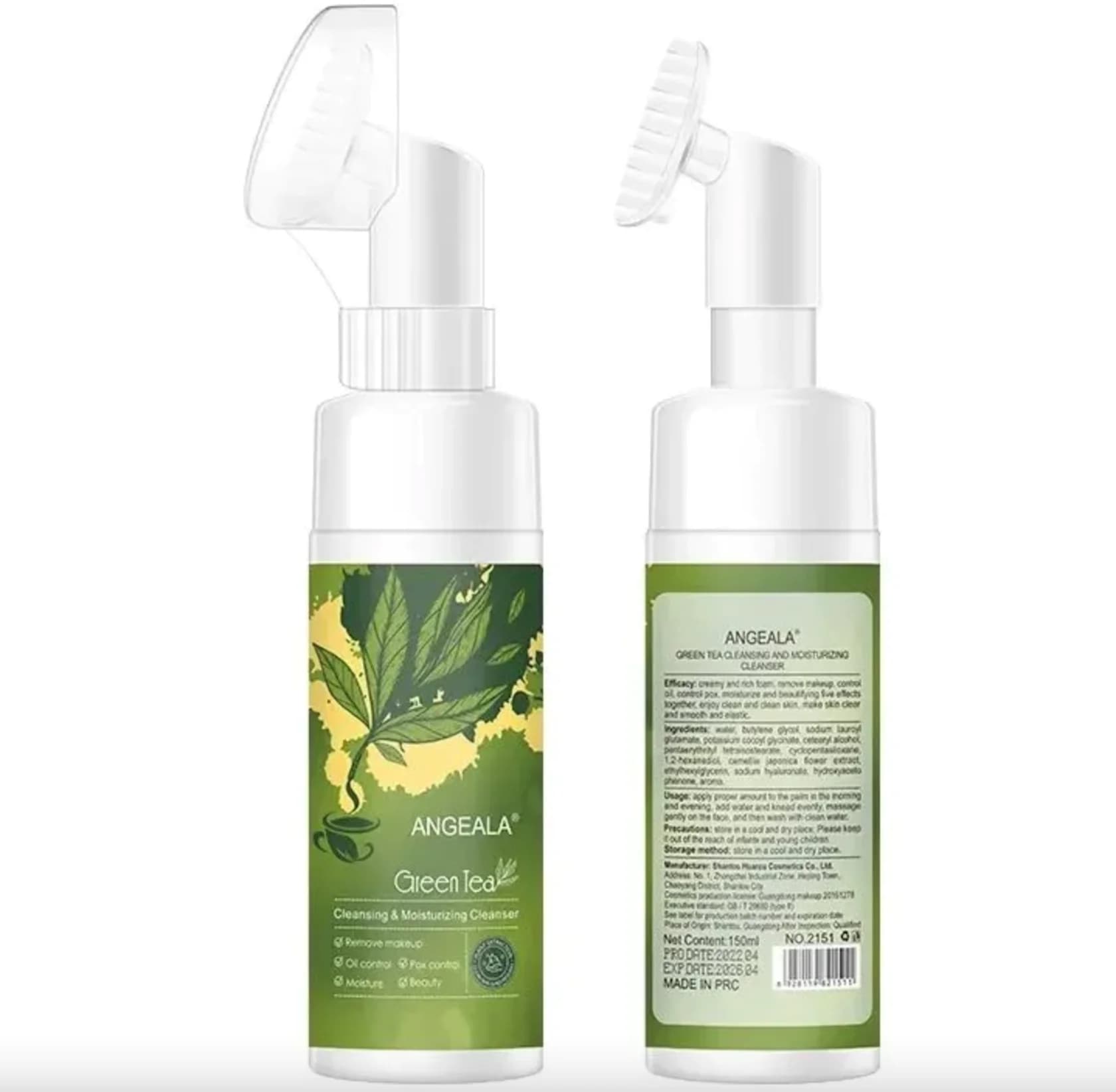 Nəmləndirici köpük Angeala Green Tea 150 ml
