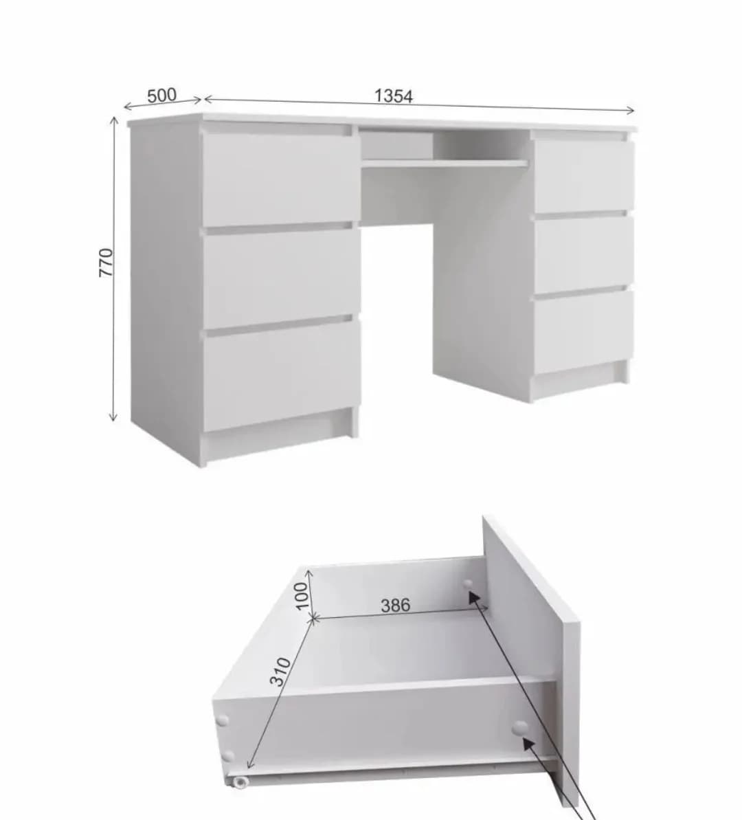 Kompüter masası SO 024, laminat, antrasit — изображение 5