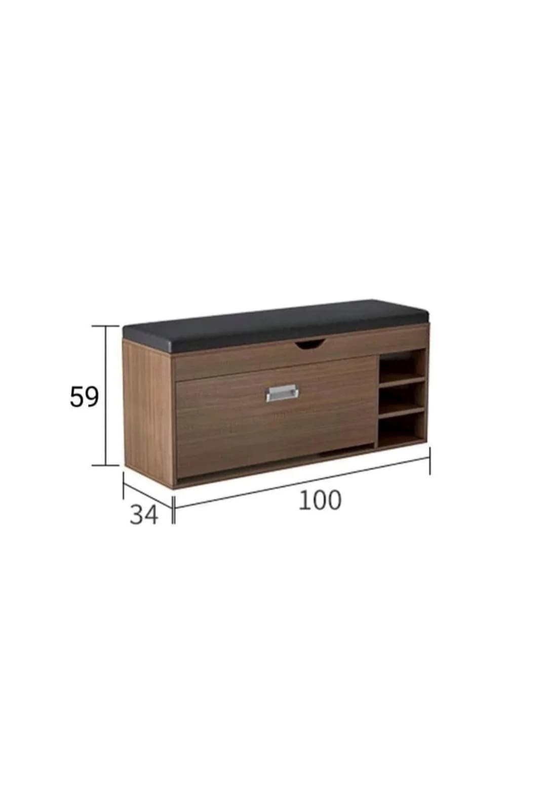 Ayaqqabı üçün tumba S011, laminat, 59.7x100x34 sm — изображение 3