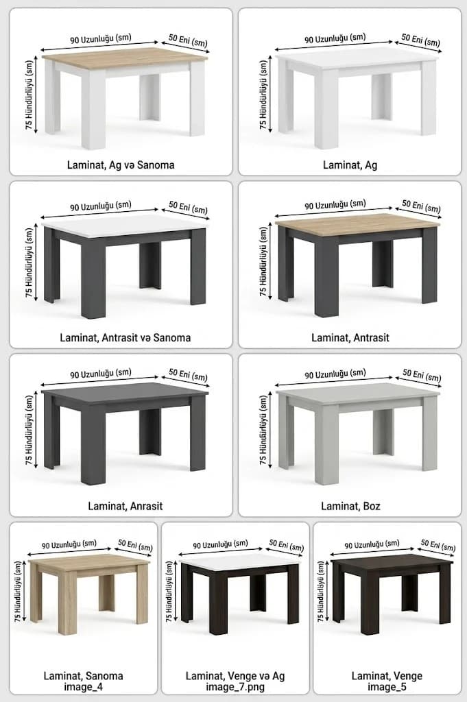 Masa MB1, antrasit/sonoma, laminat, 90x55x75 sm — image 2
