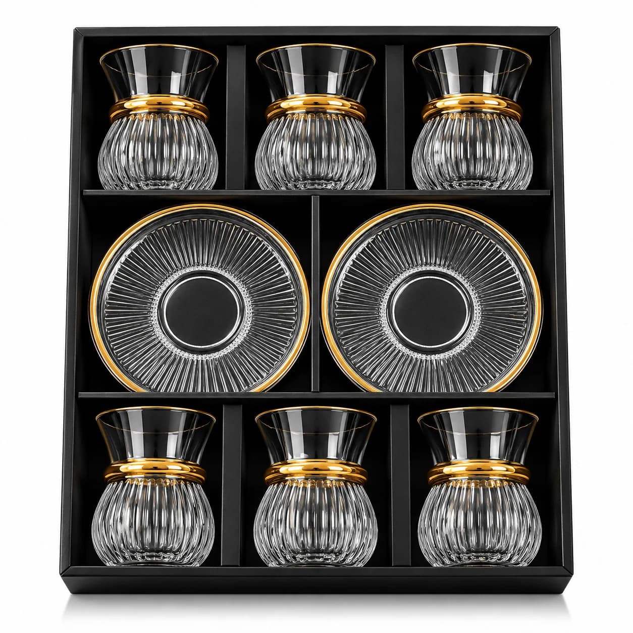Armudu stəkan dəsti, şüşə, 200 ml, 12 parça