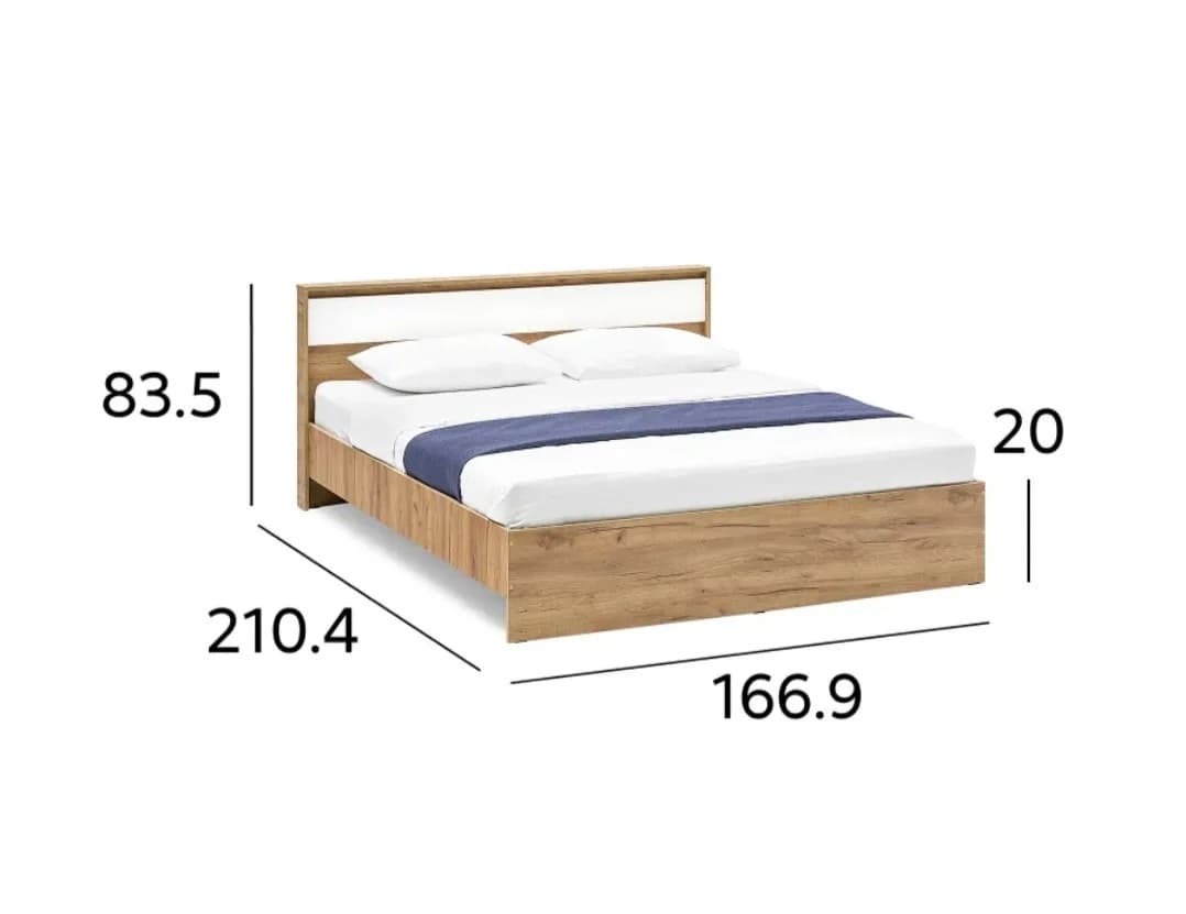 Mebel dəsti yataq otağı üçün S01, laminat, ağ/qəhvəyi — изображение 4