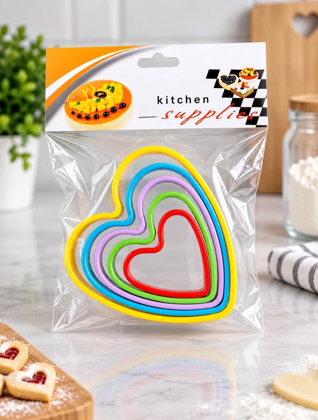 Peçenye qəlibi 2788181, rəngbərəng, plastik, 5 əd
