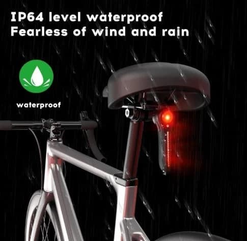 Velosiped arxa fənəri, əyləc lampası, işıq sensoru, 6 rejim, Type-C portu ilə doldurulan, IP64 suya davamlı, axın işığı - velosport_175 — şəkil 7