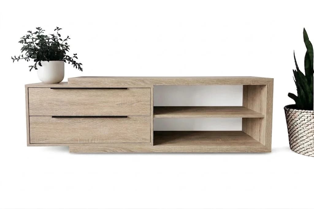 TV üçün tumba Line, laminat, 180x45x38 sm, bej
