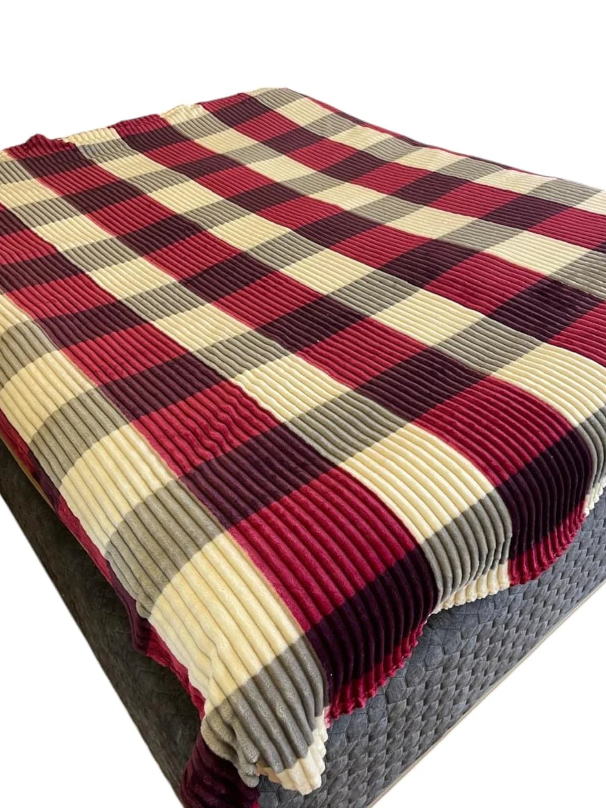 Yataq örtüyü Bamboo model 13.32, yaz-yay-payız fəsilli, kletka (şahmat) naxışlı, yeni model - GS_1_033