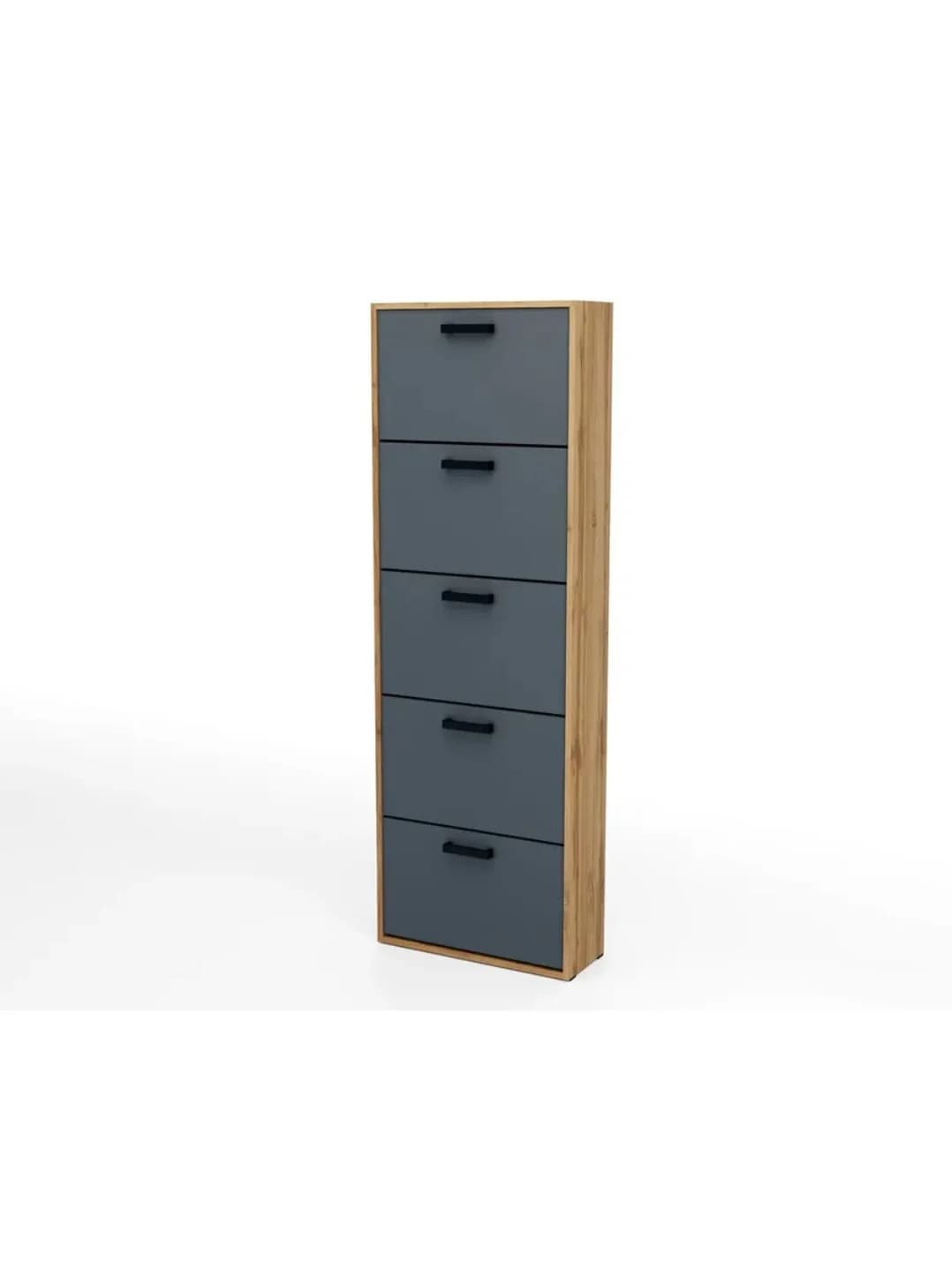 Ayaqqabı üçün stellaj SOS014, laminat, antrasit/votan, 23x60x178.2 sm