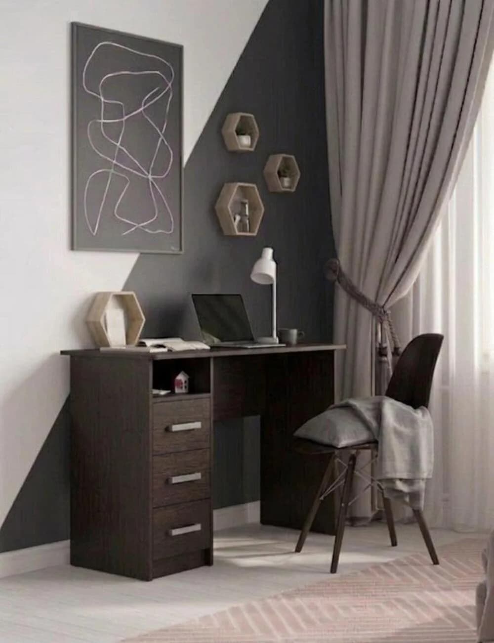 Yazı masası MB 4, laminat, venge, 110x75x50 sm