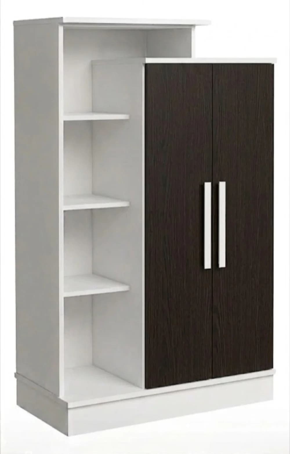 Şkaf 85184053, laminat, ağ/venge, 180x100x40 sm