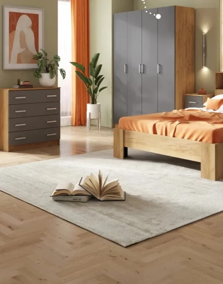 Şkaf SO00101, laminat, antrasit, 200x160x50 sm — image 2