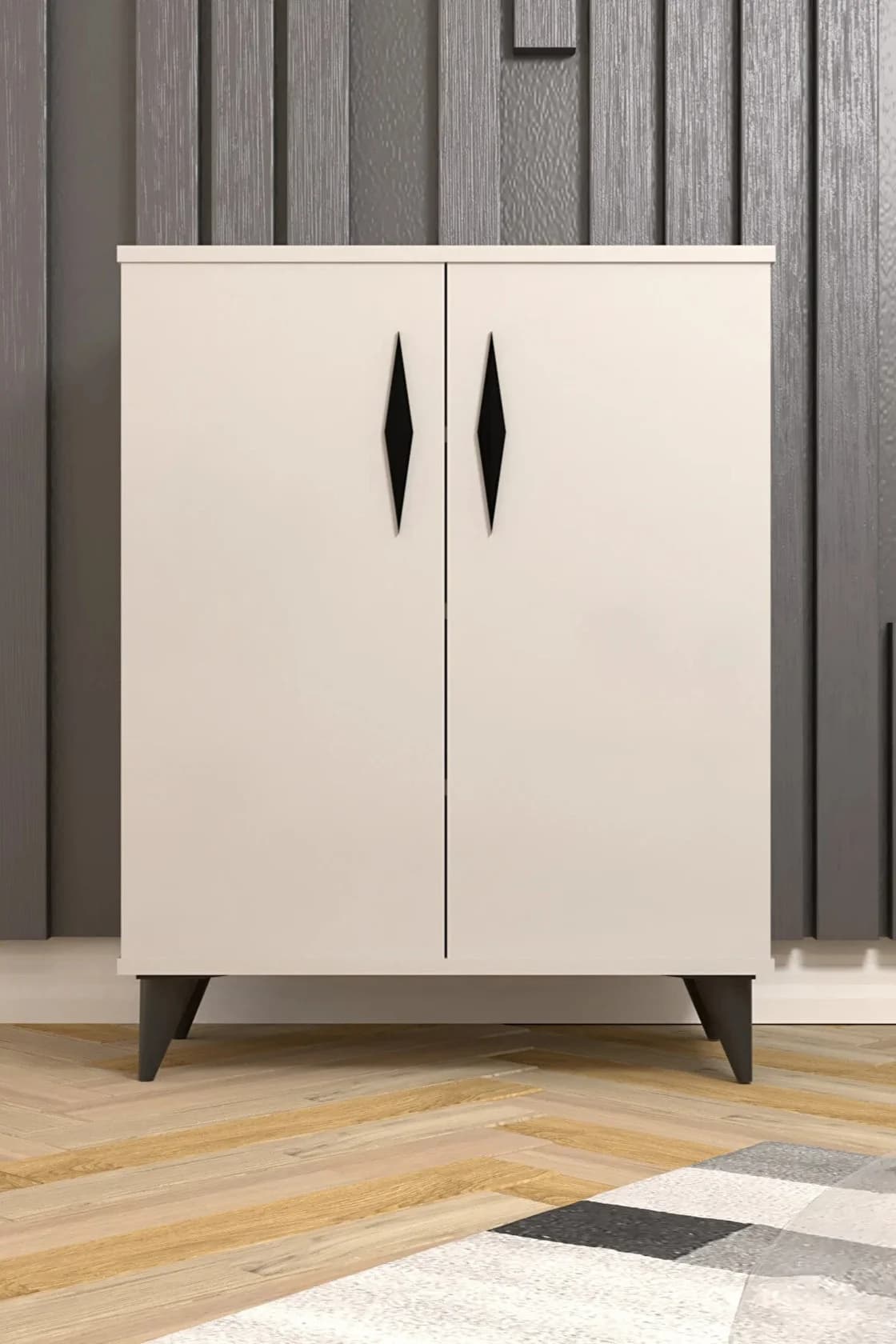 Ayaqqabı üçün tumbа Yagmur, laminat, ağ, 105x35x72 sm