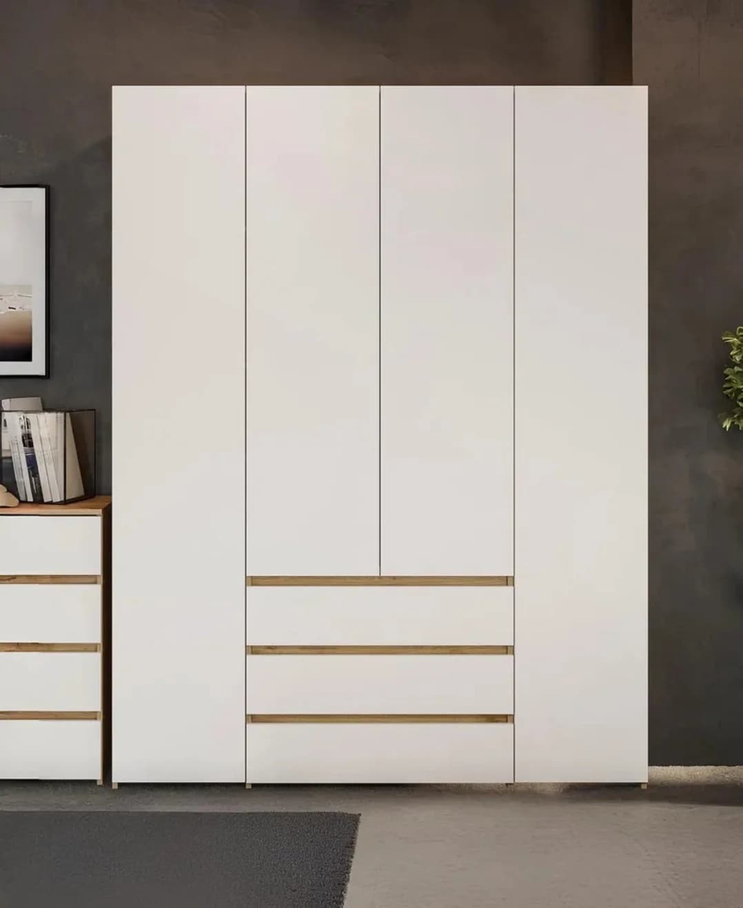 Şkaf SO0025, laminat, ağ/bej, 210x160x45 sm — image 3