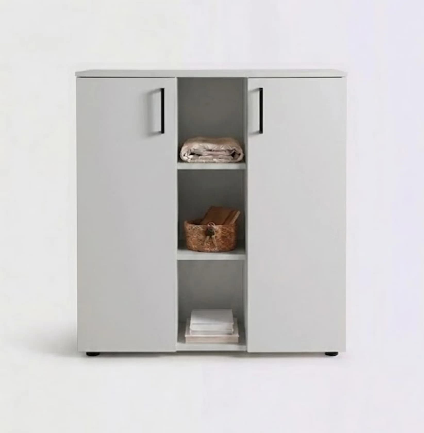 Tumba MB 21, laminat, boz, 90x80x30 sm