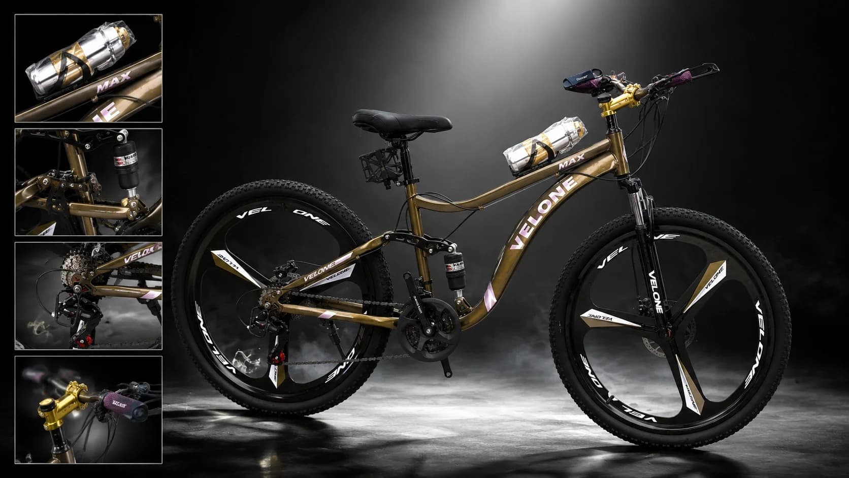 Dağ velosipedi Velocruz 3504, 24", qızılı