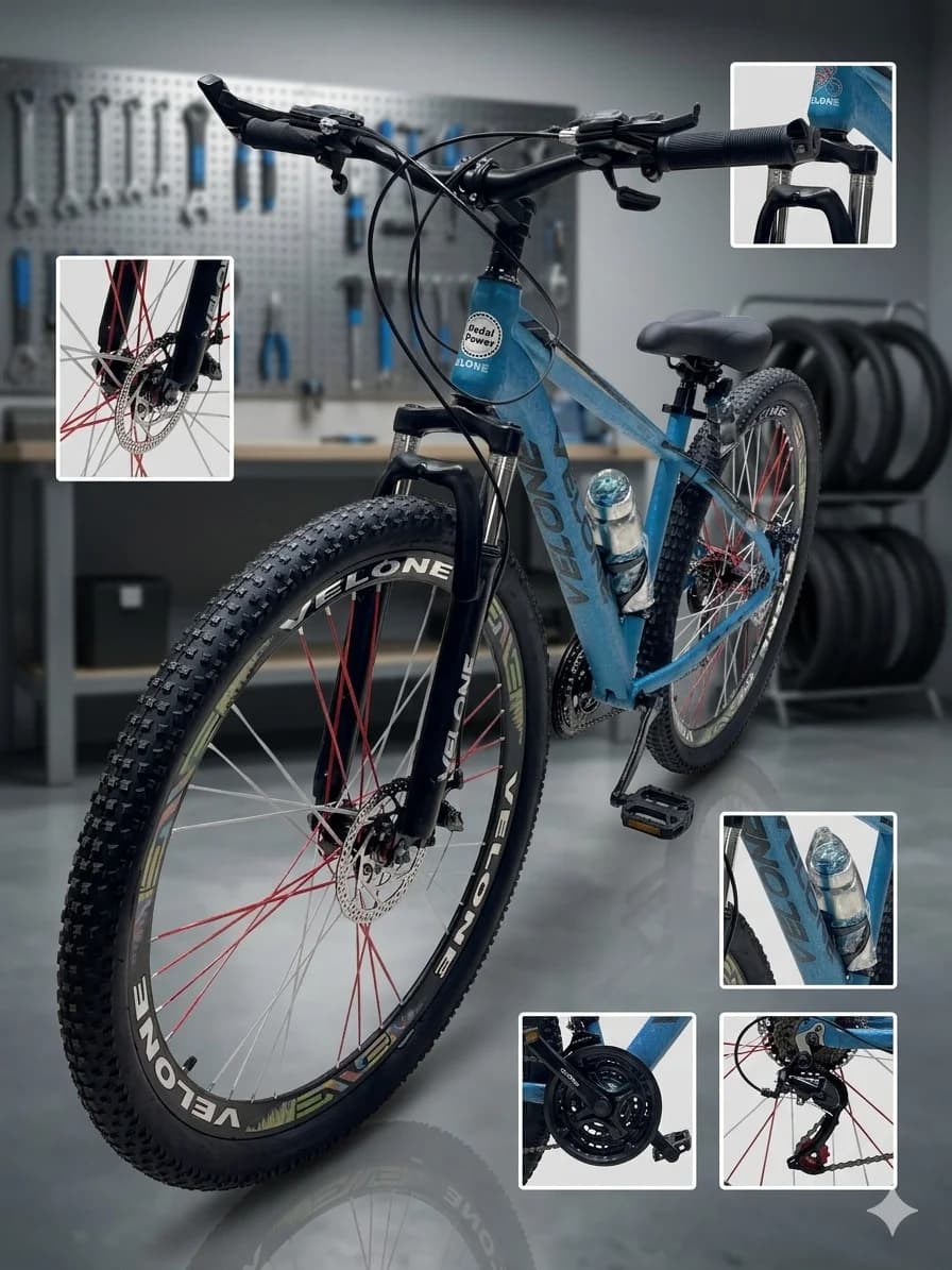 Dağ velosipedi Velone 7755, 29", açıq mavi — image 2
