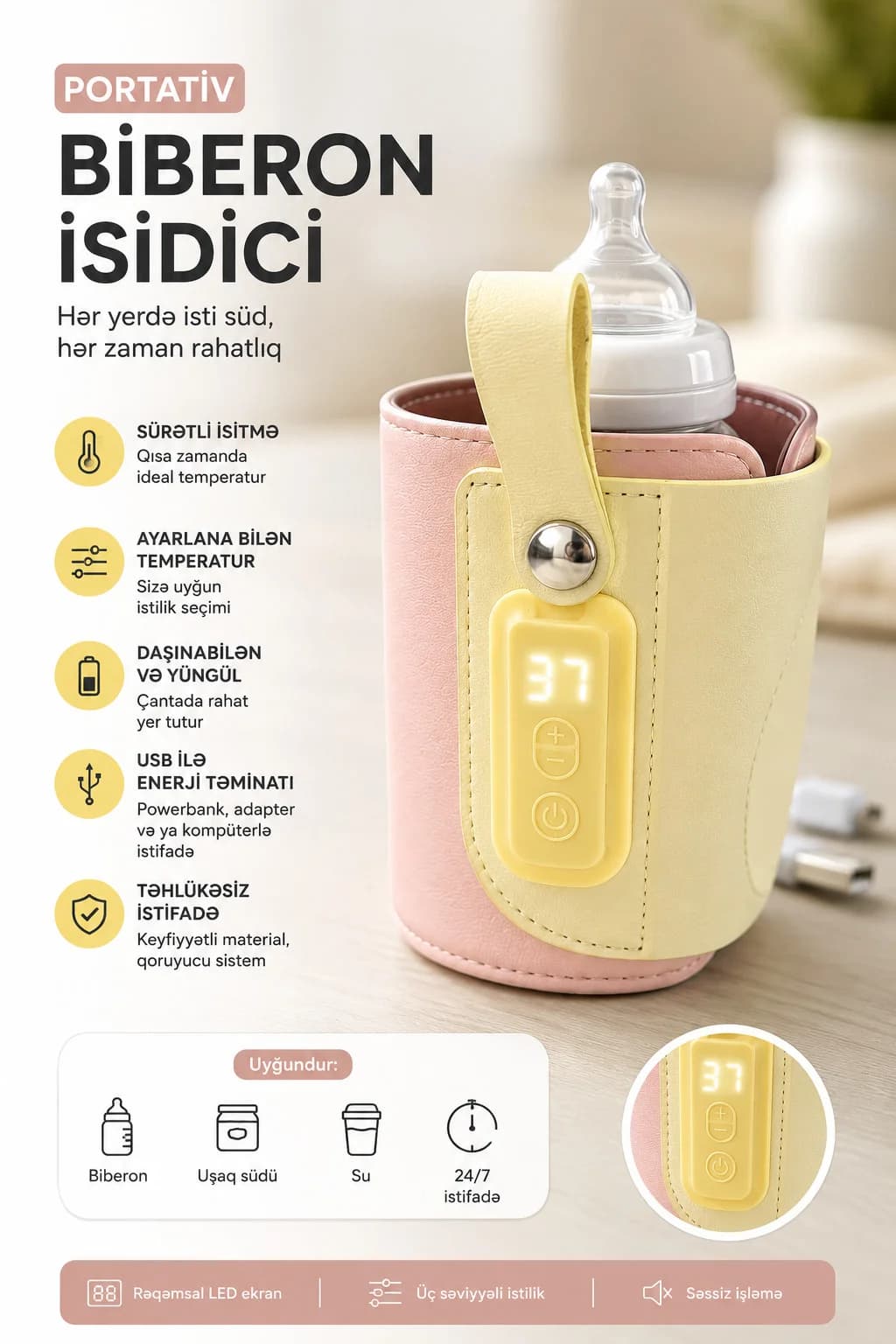 Portativ qızdırıcı Biberon — şəkil 2