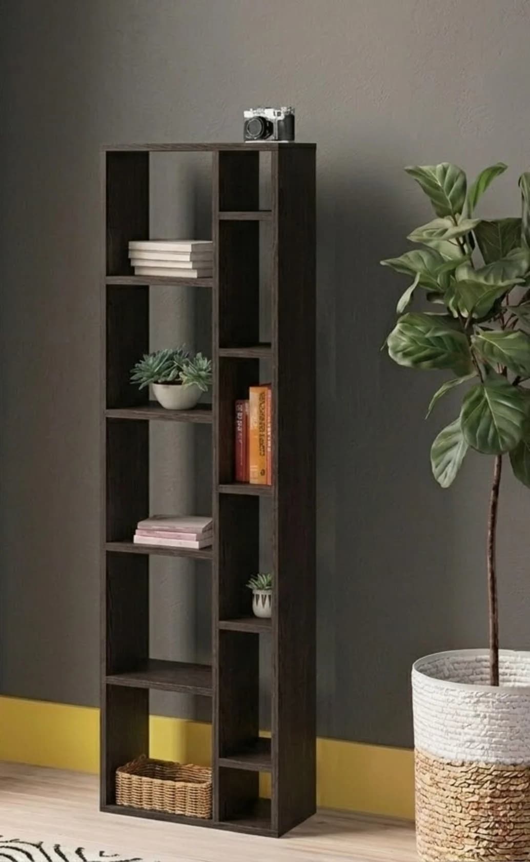 Stellaj MB11, laminat, 170х55х30 sm, tünd qəhvəyi