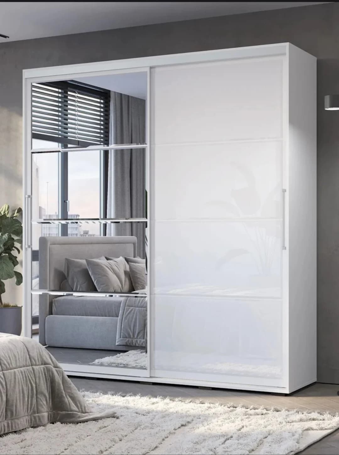 Şkaf-kupe s001, laminat, 220x160x45 sm
