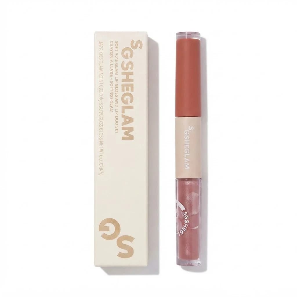 İkili dodaq parıldadıcısı Soft 90's Glam Brown-Nude
