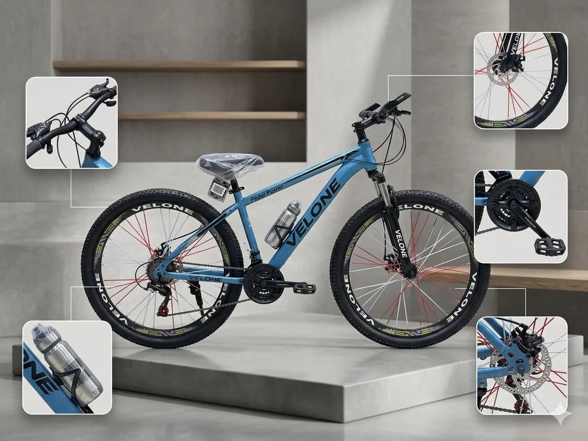 Dağ velosipedi Velone 7755, 29", açıq mavi