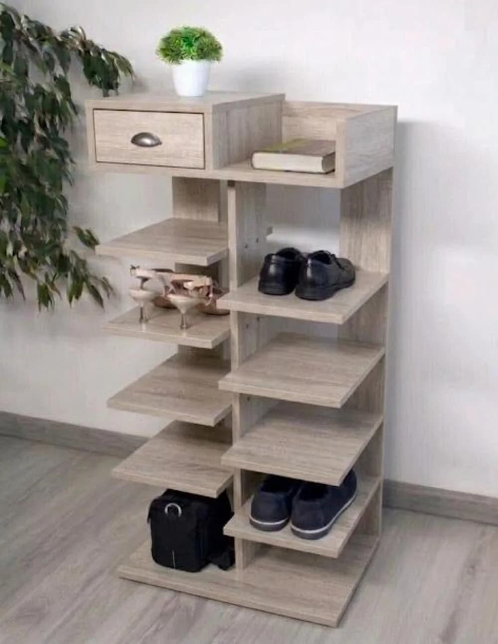 Ayaqqabı üçün tumba MB13, laminat, sonoma, 125x50x35 sm